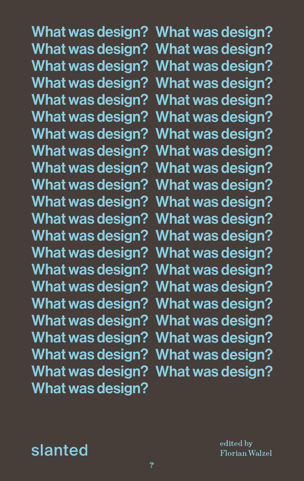 What was design? book cover